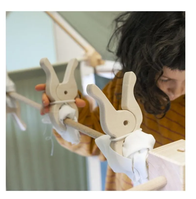 Speelbelovend 4 Pinzas Grandes De Madera - ^ Juegos Montessori
