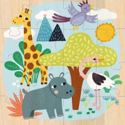 Vilac 3 Puzzles Animales Del Mundo - ^ Rompecabezas De 12 Piezas