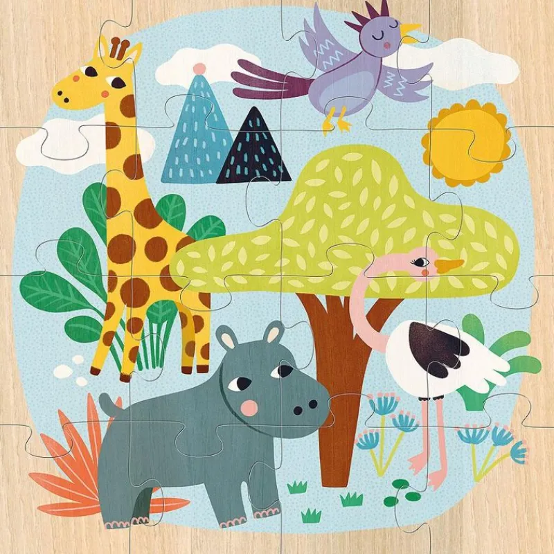 Vilac 3 Puzzles Animales Del Mundo - ^ Rompecabezas De 12 Piezas