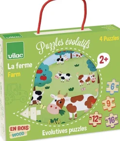Vilac 4 Rompecabezas Evolutivos Granja - ^ Rompecabezas De 12 Piezas