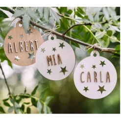 Vintiun Adorno De Navidad Personalizable, Madera Blanca - ^ Relojes Despertadores, Marcos De Fotos, Medidores De Altura, Espejos...