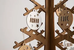 Vintiun Adorno Navideno Personalizable Madera Natural - ^ Relojes Despertadores, Marcos De Fotos, Medidores De Altura, Espejos...