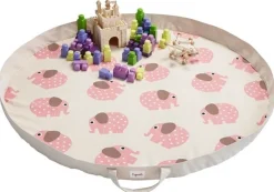 3 Sprouts Alfombra De Juego Elefante Rosa - ^ Alfombras De Juego