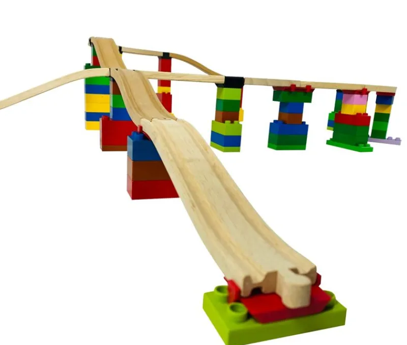 Toy2 Allround Medium - 20 Conectores De Via - ^ Rails Brio