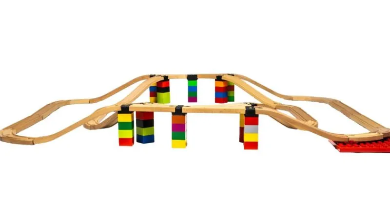 Toy2 Allround Small - 8 Conectores De Via - ^ Rails Brio