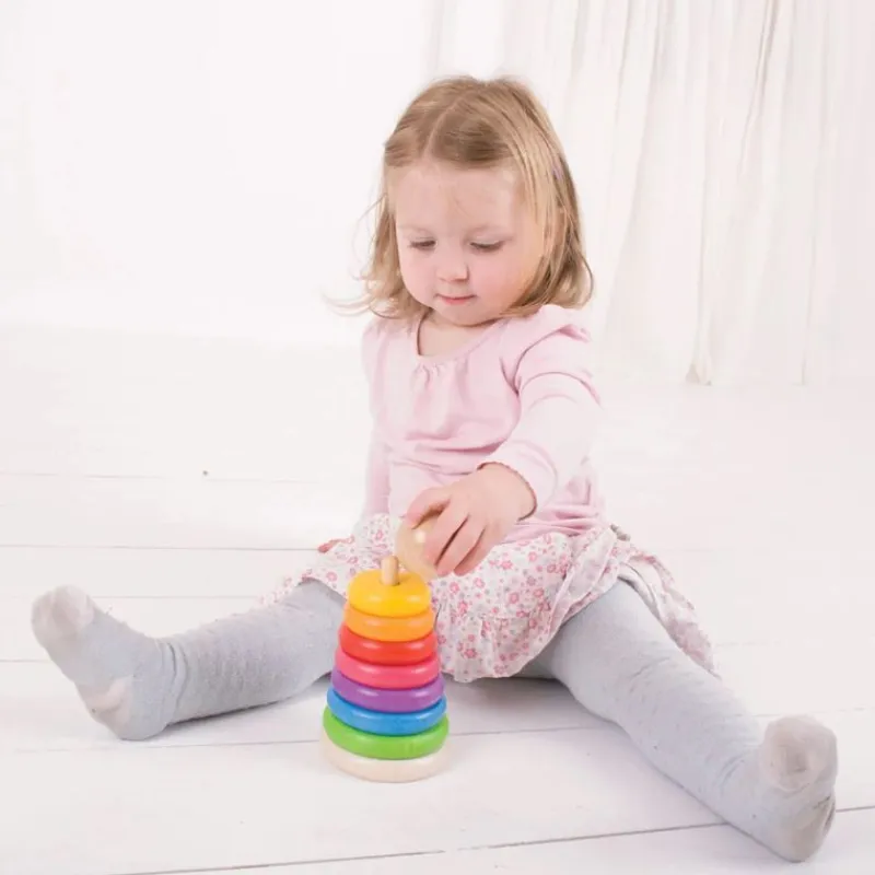 Bigjigs Toys Apilador De Arco Iris - ^ Bloques Y Juguetes Apilables