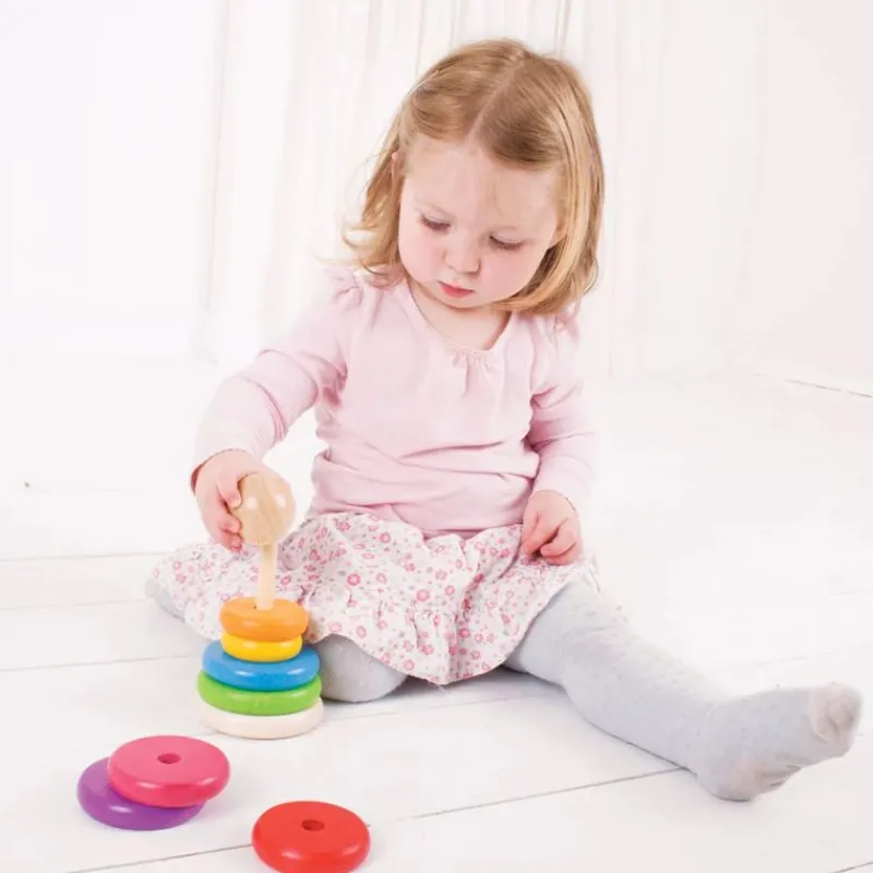Bigjigs Toys Apilador De Arco Iris - ^ Bloques Y Juguetes Apilables