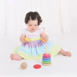 Bigjigs Toys Apilador De Arco Iris - ^ Bloques Y Juguetes Apilables
