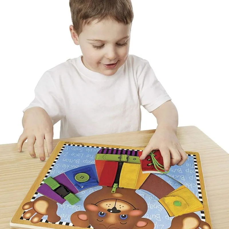 Melissa & Doug Aprendizaje, Abotonamiento, Cordon, Cierre - ^ Aprender Divirtiéndose