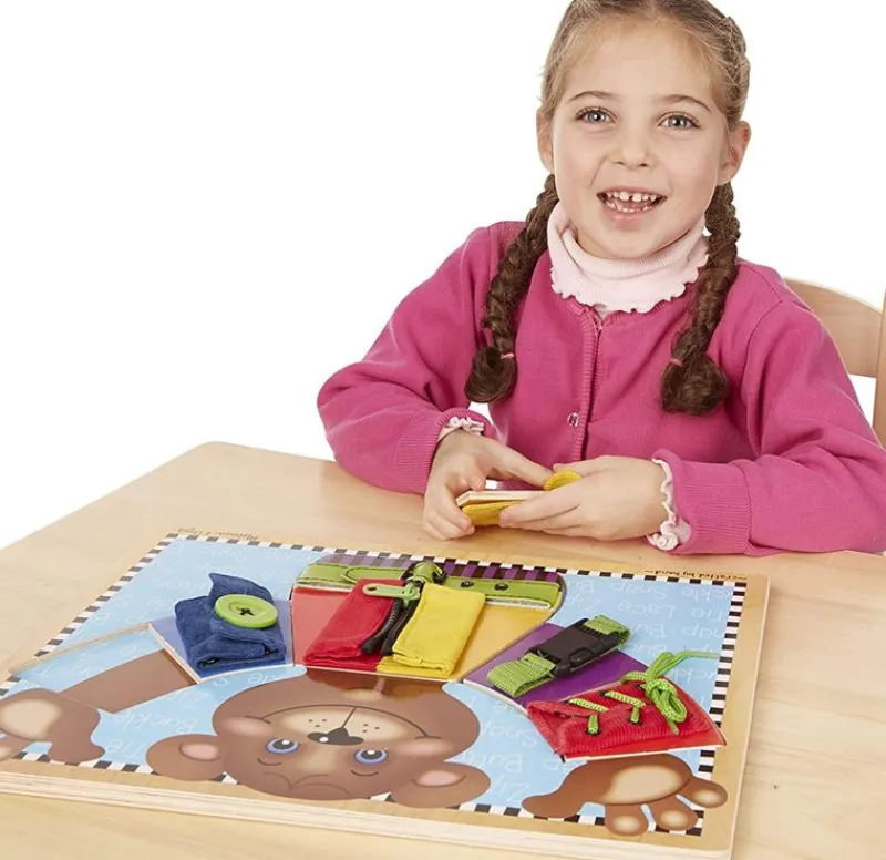 Melissa & Doug Aprendizaje, Abotonamiento, Cordon, Cierre - ^ Aprender Divirtiéndose