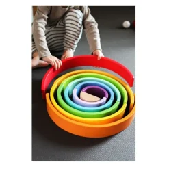 Small foot company Arcos De Construcción De Madera Arcoiris Xl - ^ Juguetes Para El Aprendizaje Temprano Y La Motricidad