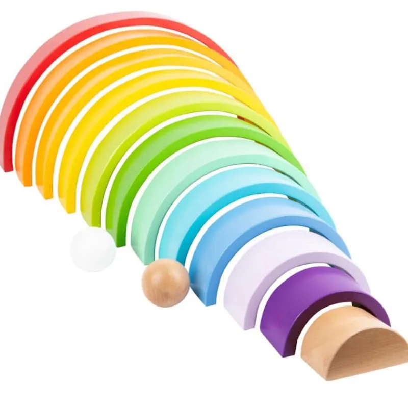 Small foot company Arcos De Construcción De Madera Arcoiris Xl - ^ Juguetes Para El Aprendizaje Temprano Y La Motricidad