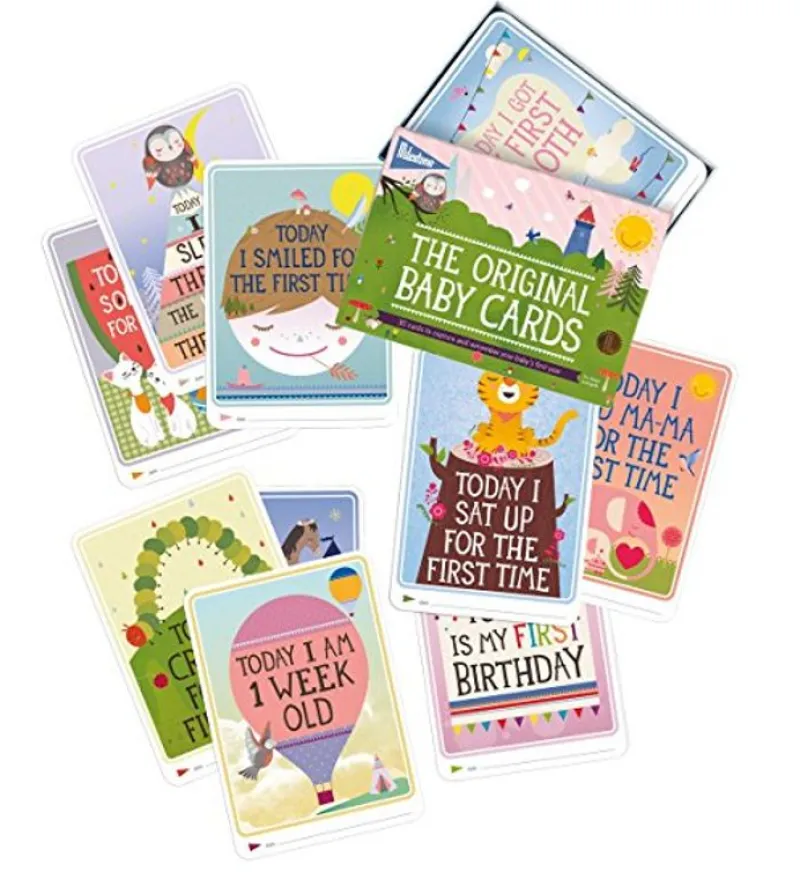 Milestone Baby Cards - Version En Ingles - ^ Relojes Despertadores, Marcos De Fotos, Medidores De Altura, Espejos...
