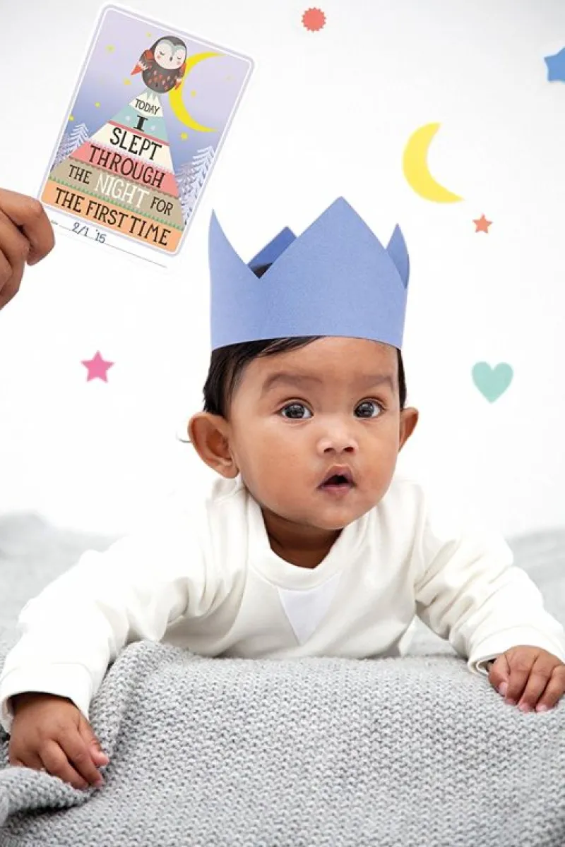 Milestone Baby Cards - Version En Ingles - ^ Relojes Despertadores, Marcos De Fotos, Medidores De Altura, Espejos...
