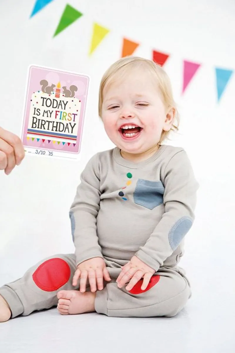 Milestone Baby Cards - Version En Ingles - ^ Relojes Despertadores, Marcos De Fotos, Medidores De Altura, Espejos...