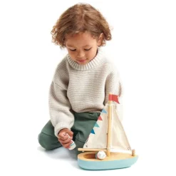 Tender Leaf Toys Barco De Vela - ^ Grúas, Tractores, Aviones...