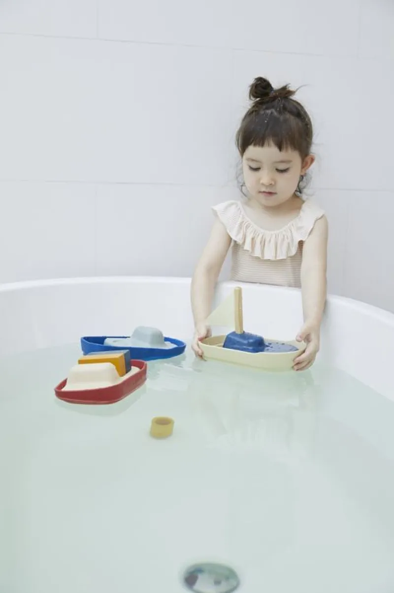 Plan Toys Barco Modular Rojo Grande 21 Cm - ^ Barcos, Juguetes Para El Agua Y La Playa