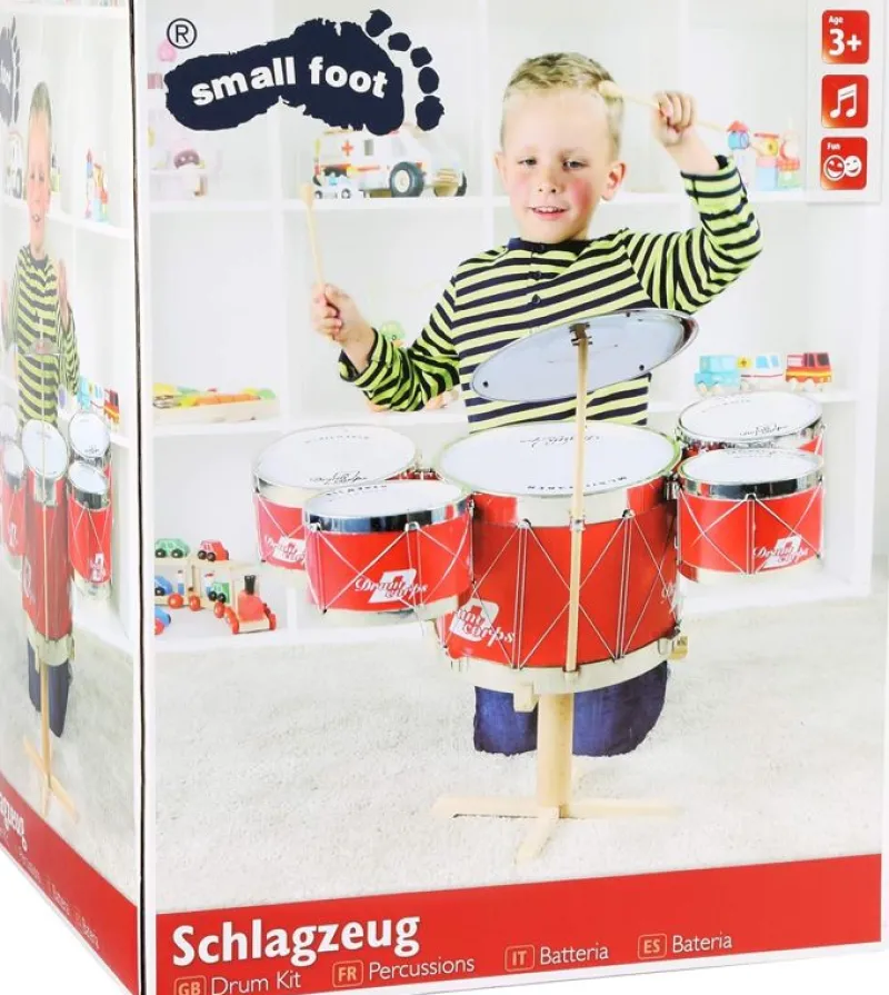 Small foot company Bateria Roja - ^ Instrumentos Músicales