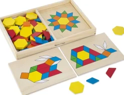 Melissa & Doug Bloques Y Tableros Con Motivos De Aprendizaje - ^ Juegos De Puzzle, Estrategia Y Logica