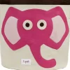 3 Sprouts Bolsa De Juguete Del Elefante Rosa - ^ Cajas De Juguetes Y Muebles De Almacenamiento