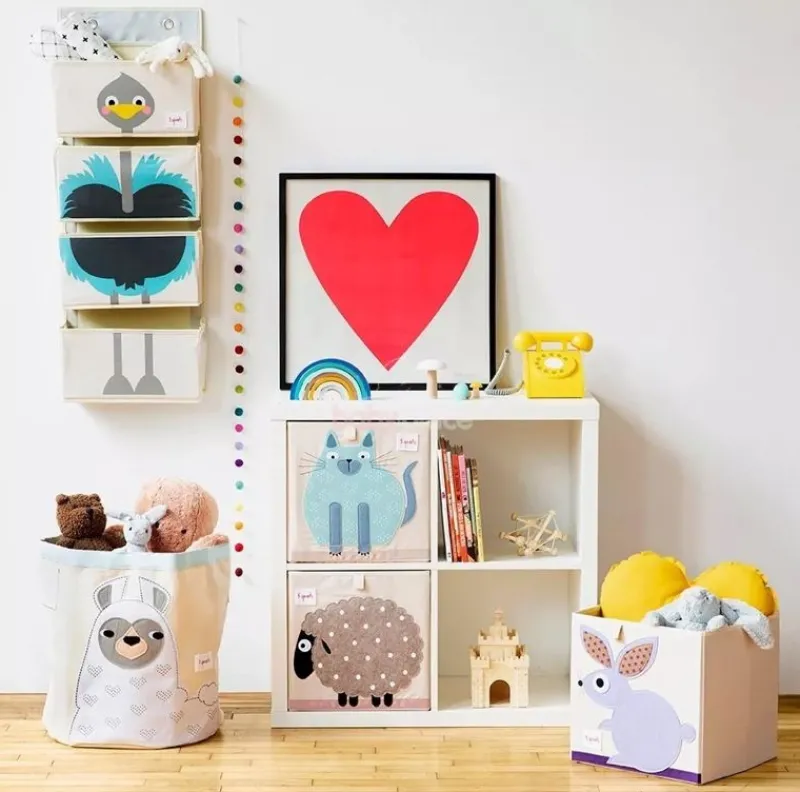 3 Sprouts Bolsa De Juguetes Lama - ^ Cajas De Juguetes Y Muebles De Almacenamiento