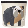 3 Sprouts Bolsa Para Juguetes Bulldog - ^ Cajas De Juguetes Y Muebles De Almacenamiento