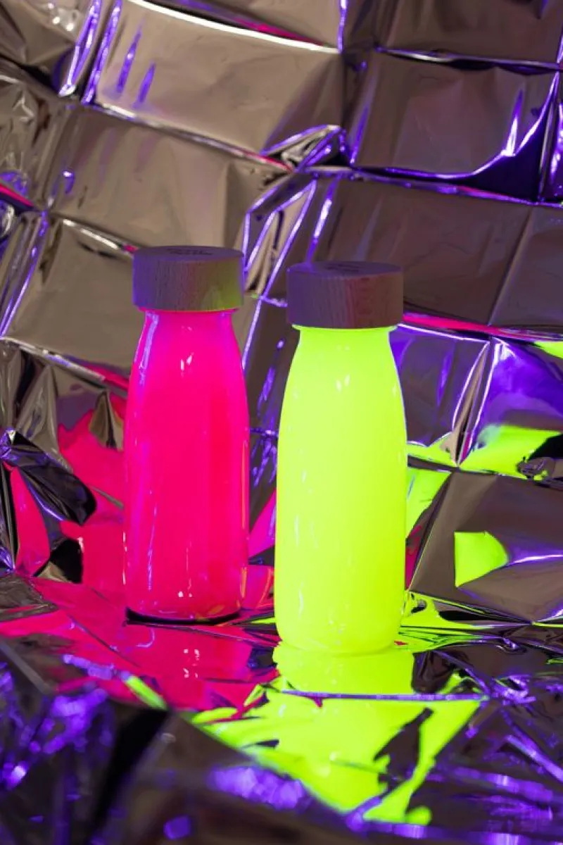 Petit Boum Bouteille Sensorielle Float Fluo Rose - ^ Juguetes Para El Aprendizaje Temprano Y La Motricidad