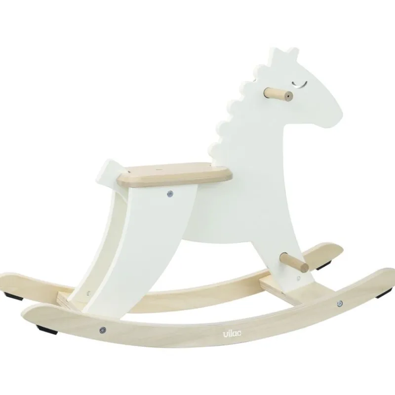Vilac Caballito Mecedor De Madera Blanco Marfil Con Arco - ^ Escalas