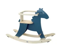 Vilac Caballito Mecedor De Madera Azul Pavo Real Con Arco - ^ Escalas