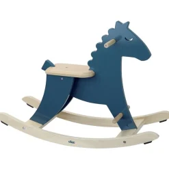 Vilac Caballito Mecedor De Madera Azul Pavo Real Con Arco - ^ Escalas