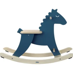 Vilac Caballito Mecedor De Madera Azul Pavo Real Con Arco - ^ Escalas