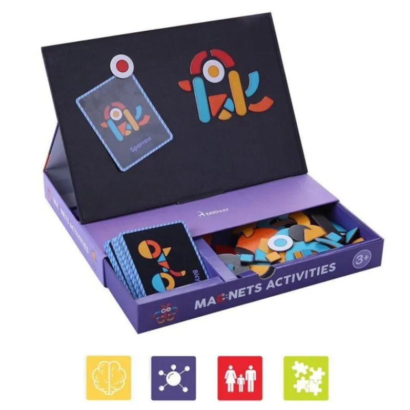Mideer Caja De 92 Formas Magneticas - ^ Imanes, Libros Magnéticos Y Juegos Magnéticos