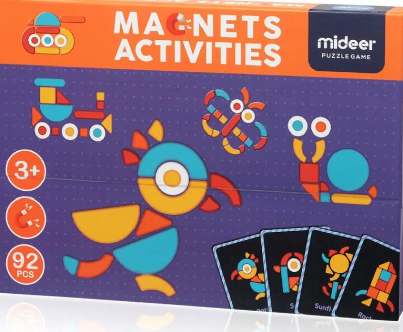 Mideer Caja De 92 Formas Magneticas - ^ Imanes, Libros Magnéticos Y Juegos Magnéticos