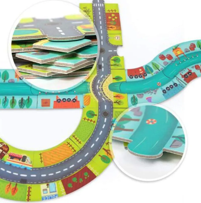 Mideer Caja De Circuito De Rompecabezas - ^ Puzzles De 20 A 48 Piezas