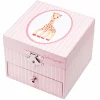 Trousselier Caja De Música De Carton Sophie La Girafe Rose - ^ Cajas De Música