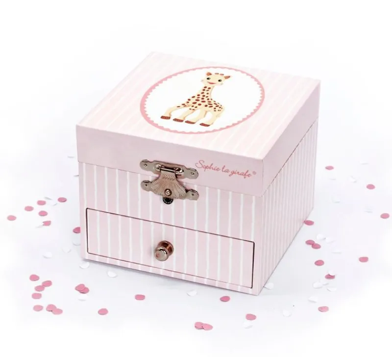 Trousselier Caja De Música De Carton Sophie La Girafe Rose - ^ Cajas De Música