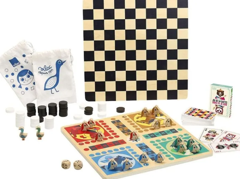 Vilac Caja Multijuegos Ingela P. Arrhenius - ^ Ajedrez, Damas, Caballitos...