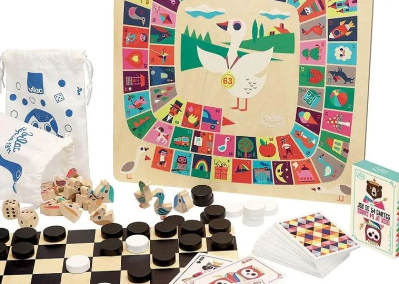 Vilac Caja Multijuegos Ingela P. Arrhenius - ^ Ajedrez, Damas, Caballitos...
