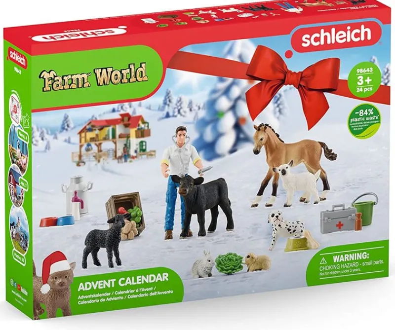 Schleich Calendario De Adviento Farm World - Multicolor - ^ Granja, Safari Y Caballos