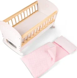 New Classic Toys Cama De Muñecas De Madera Blanca - ^ Cunas, Sillas De Paseo, Cochecitos...