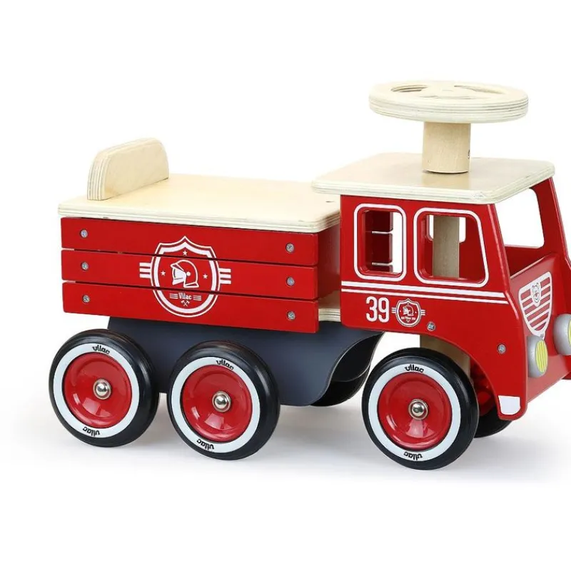 Vilac Camion De Bomberos Correpasillos De Madera Rojo - ^ Transportistas