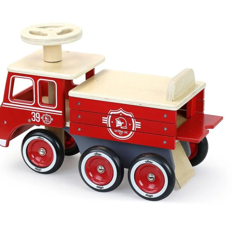 Vilac Camion De Bomberos Correpasillos De Madera Rojo - ^ Transportistas