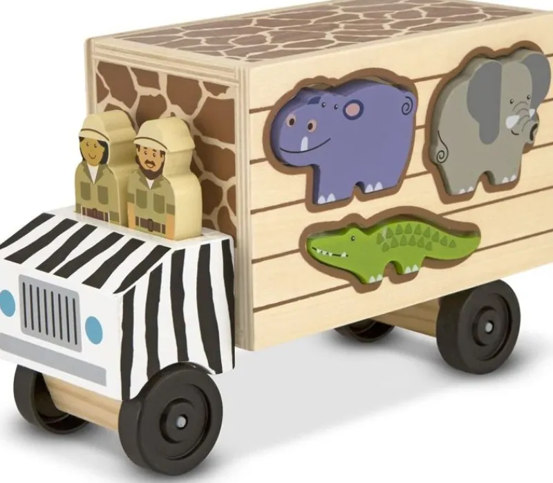Melissa & Doug Camion De Rescate De Animales Safari - ^ Cajas De Forma