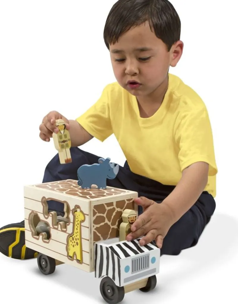 Melissa & Doug Camion De Rescate De Animales Safari - ^ Cajas De Forma