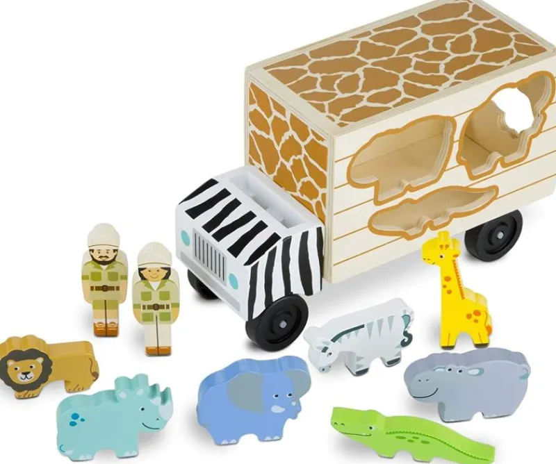 Melissa & Doug Camion De Rescate De Animales Safari - ^ Cajas De Forma