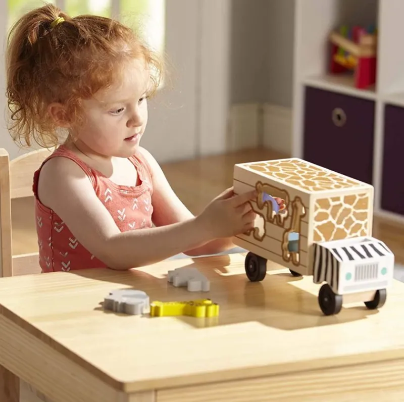 Melissa & Doug Camion De Rescate De Animales Safari - ^ Cajas De Forma