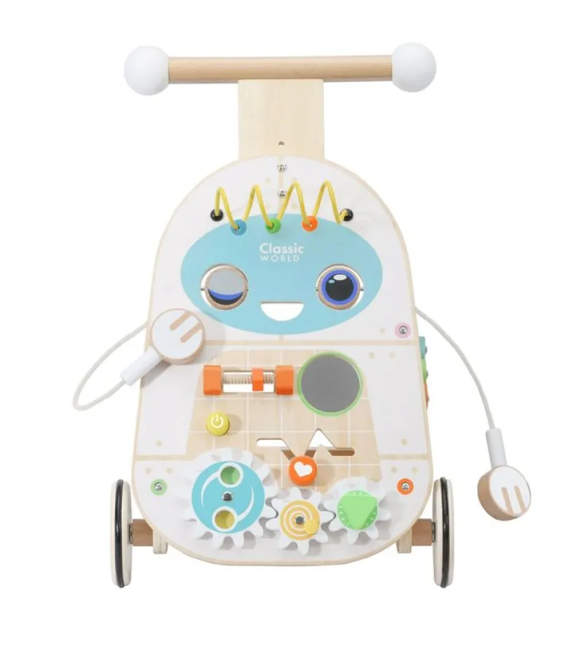 Classic World Carrito Andador Multiactividades De Madera Robot - ^ Carros De Paseo