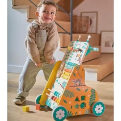 Janod Carrito Andador Multiactividades De Madera Tropik - ^ Carros De Paseo