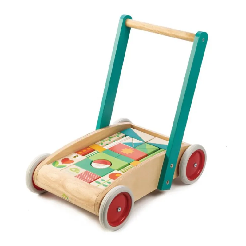 Tender Leaf Toys Carro De Paseo Con Bloques De Colores - ^ Bloques De Construcción