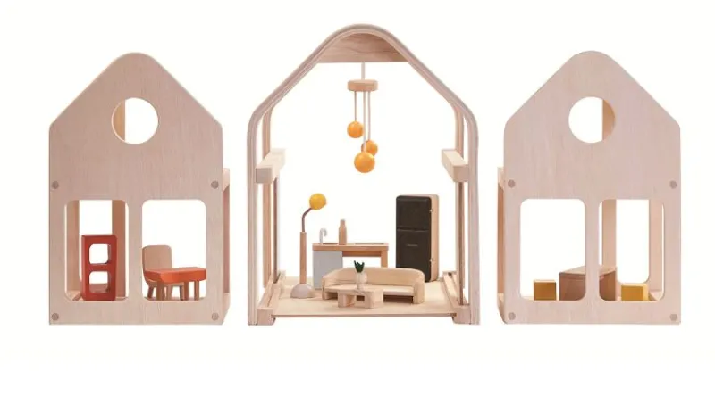 Plan Toys Casa Amueblada 3 En 1 - ^ Casas De Muñecas